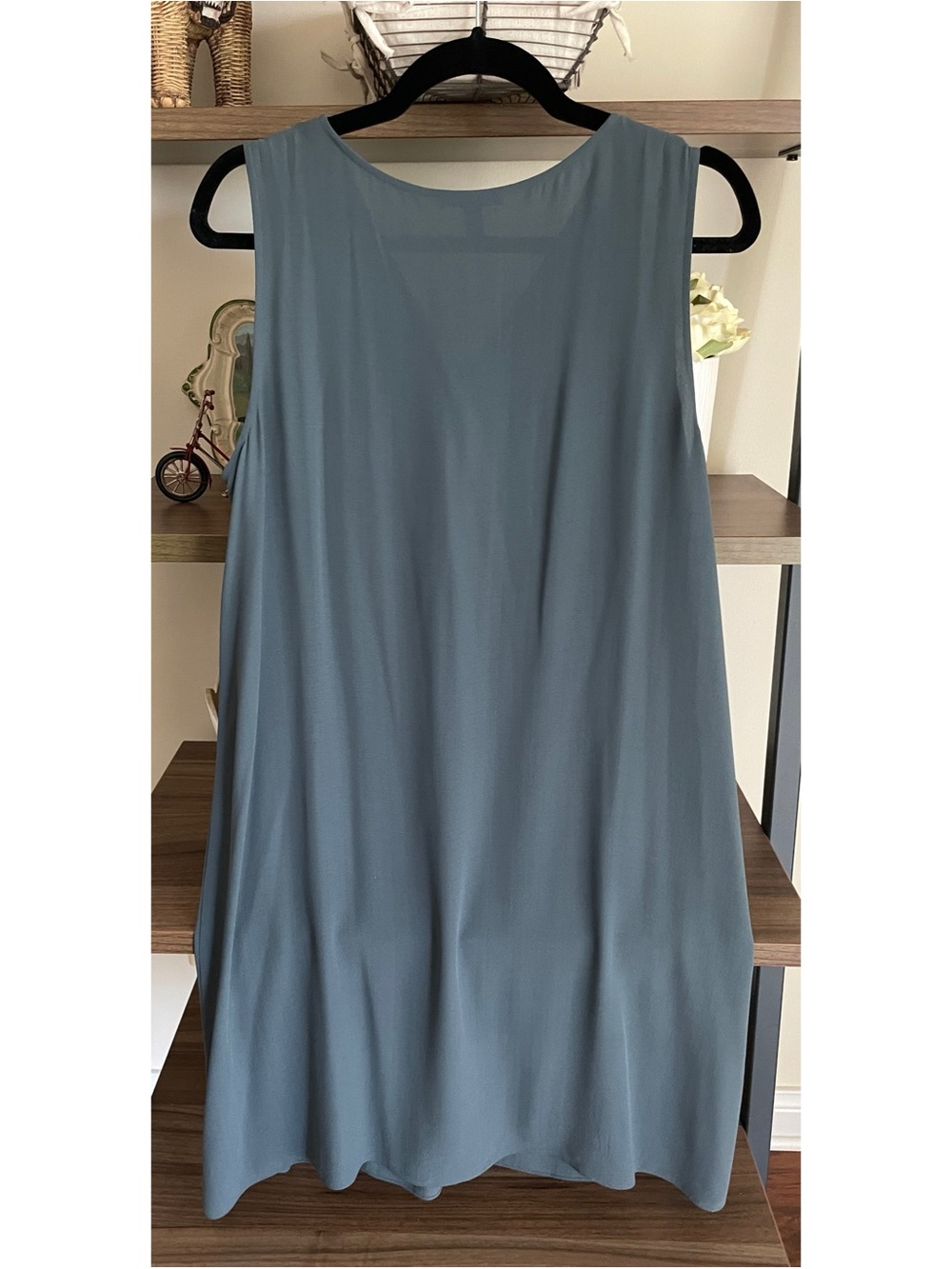 Eileen Fisher Silk Georgette Crepe Pleated Dress, Size Medium Retail $368 - Picture 8 of 10